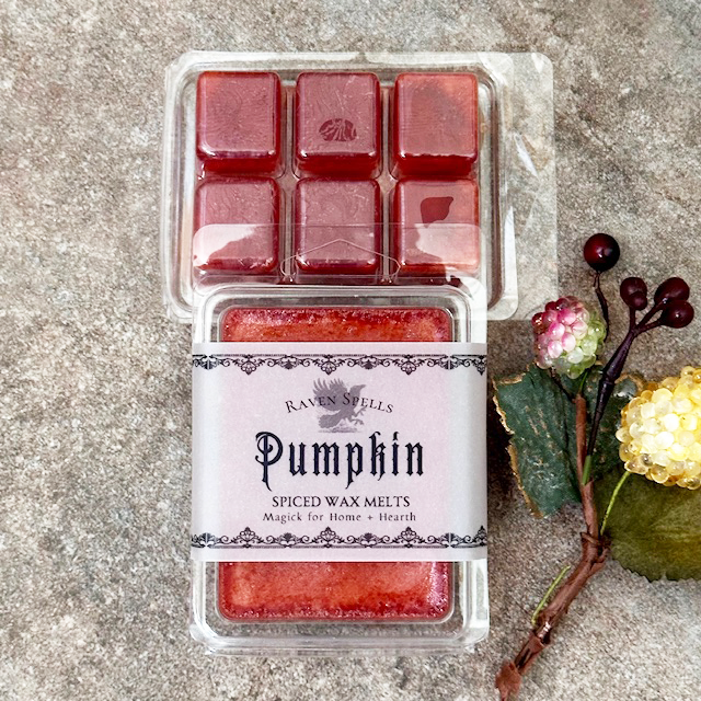orange pumpkin spice wax melts for halloween Samhain thanksgiving christmas