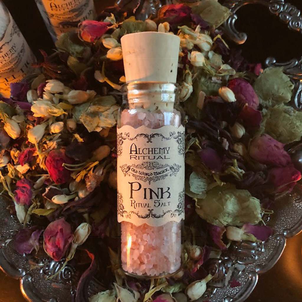 Pink Witches Salt for Love, Wishes, Abundance, Dreams, Moon Magick | Culinary One Ounce