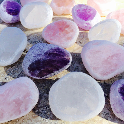 Seer Stones, Windows, Dreamer Crystals . Quartz, Amethyst & Rose Quartz