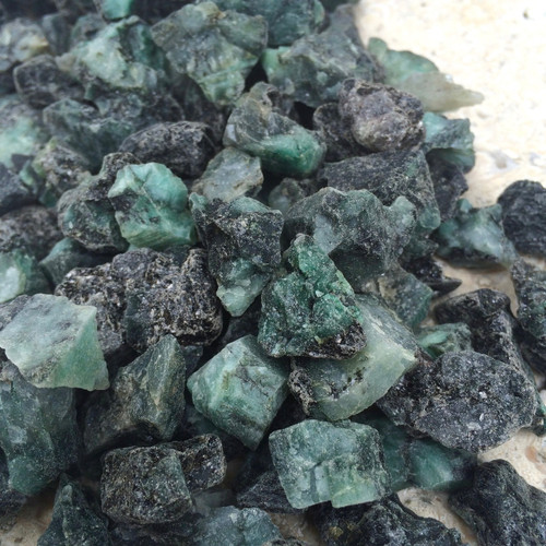 Emerald Gemstones Raw Natural Set of 5 