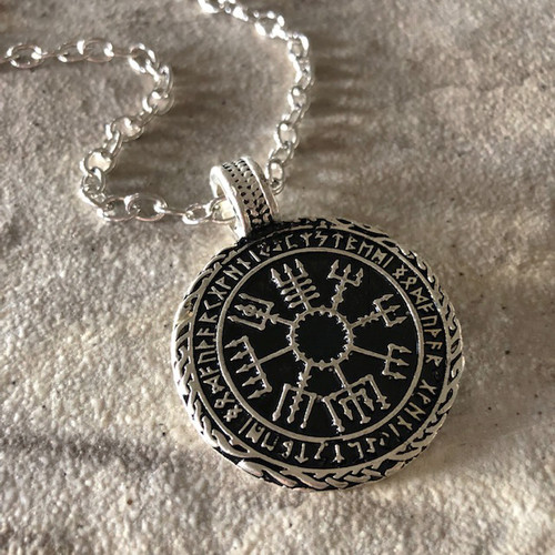 Valknut Norse Viking Amulet Pendant Necklace in 925 Silver