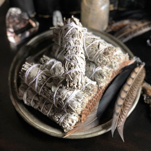 White Sage Wand Smudge Bundles for Cleansing and Clearing the Home of Negativity, Spiritual Cleansing, Banishing & Protection