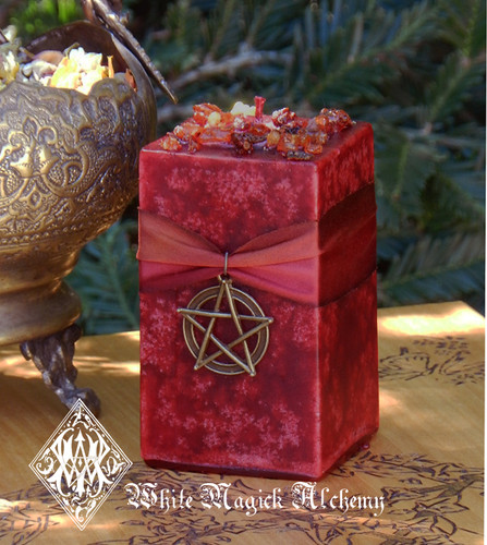 Haunted Halloween Samhain Candles Pentacle