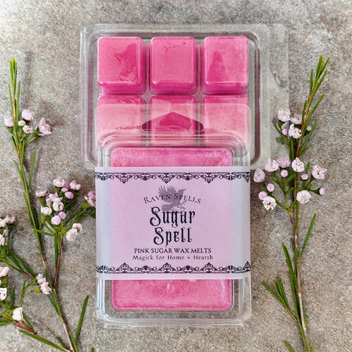 pink sugar wax melts clam shell