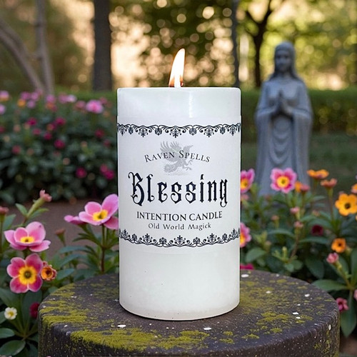 blessing candle outside for prayers and rital