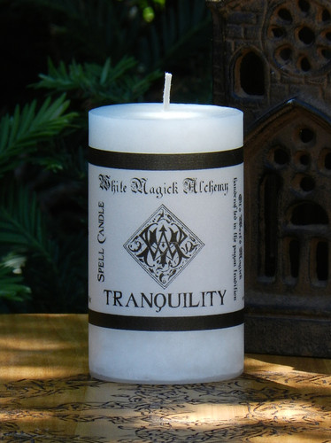 TRANQUILITY  Spell Candle . Serenity, Calm, Peaceful Thoughts, Feelings and Meditation