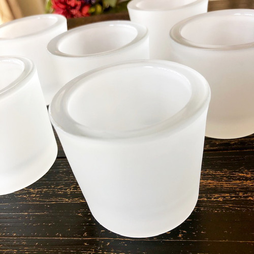 Frosted votive holders heavy duty