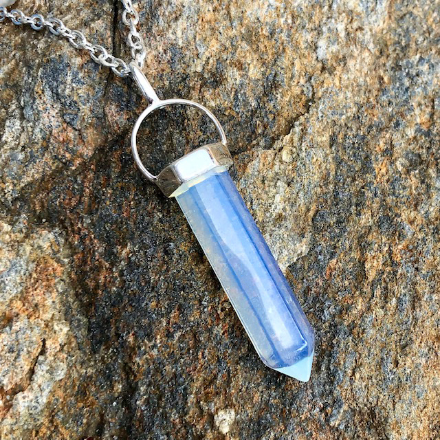 Opalite Pendulum Necklace White Magick Alchemy