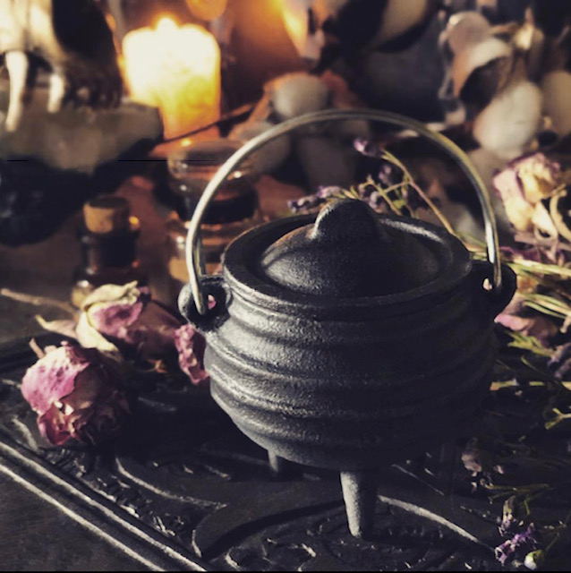 Small Cast Iron Cauldron with Lid – The Ninth House