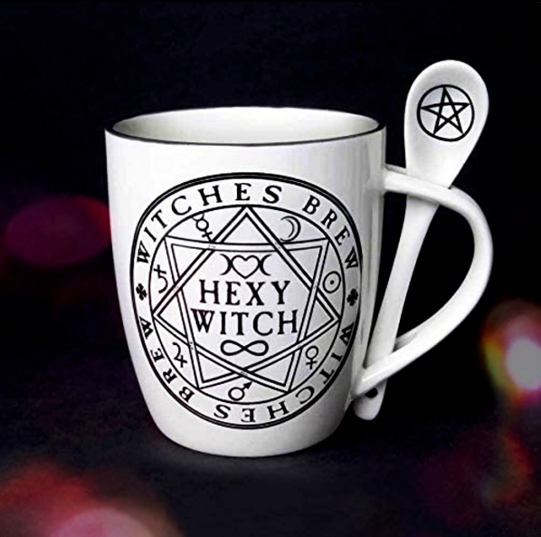 Hexy Witch Alchemist Mug and Spoon Set, Witches Brew