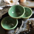 Sage Lotus Offering Bowls for Herbal Offerings, Gemstones, Rings, Incense Cones & More