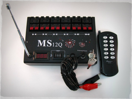 Included is the MS12Q firing system, keys, external battery jumper, and a 100m manual OOK transmitter.