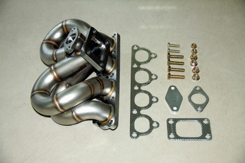 HONDA CIVIC DEL SOL D15 D16 T3 CAST 3mm THICK RAMHORN TURBO MANIFOLD FORD-SERIES D16