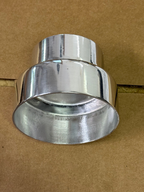 XS-POWER 4" to 3" weld-on aluminum reducer pipe with 2mm thick construction, 3-inch length, lightweight aluminum design for custom turbocharger, intercooler, intake, exhaust, and fabrication projects.
