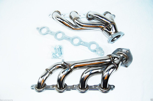 XS-POWER stainless steel shorty exhaust headers for Chevy Silverado GMC Sierra GMT800 V8