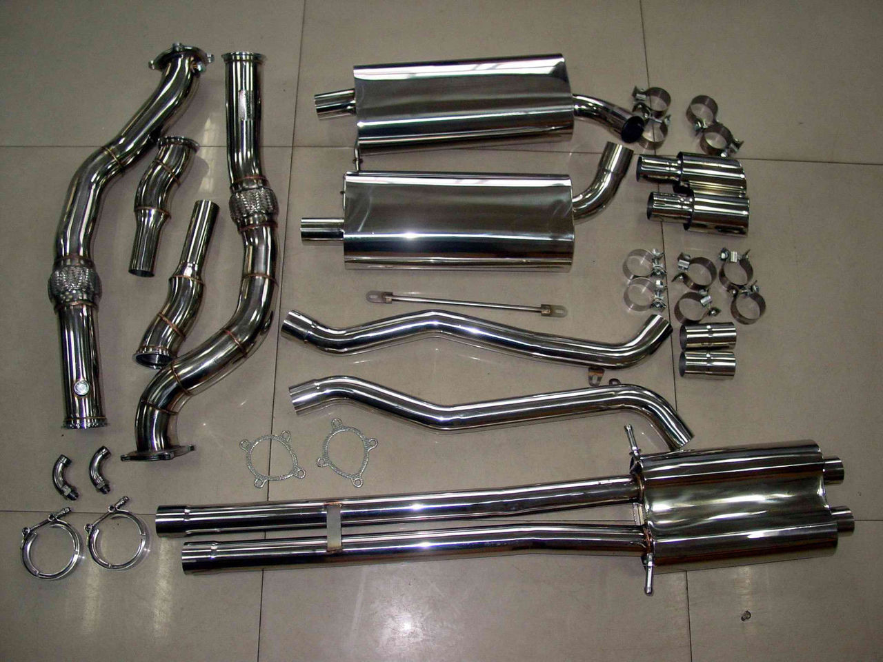 V3 NEW AUDI A6 ALLROAD 2.7T EXHAUST DOWNPIPES TIPTRONIC TURBO BACK CATBACK