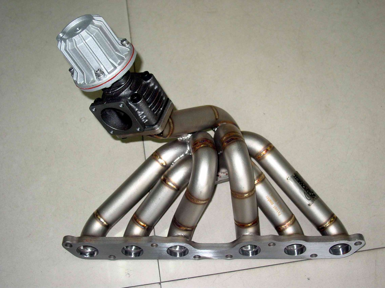 Toyota T4 TOP  MOUNT single Turbo Manifold 1998-2005 Lexus IS300 GS300 2JZ-GE NA-T WITH HKS STY 50MM wastegate