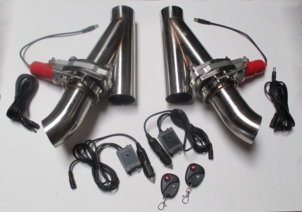 ELECTRIC EXHAUST 2.5" CUTOUT Dual Electric Cutout Kit Universal