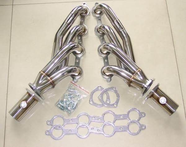 CJ7 LS swap headers with 321 stainless 12mm flanges and collectors