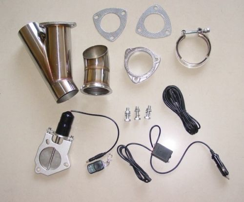 2.5" Inch 63mm Electric Exhaust Cutout System Dump Wireless Remote