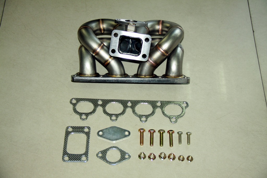 HONDA CIVIC DEL SOL D15 D16 T3 CAST 3mm THICK RAMHORN TURBO MANIFOLD FORD-SERIES D16