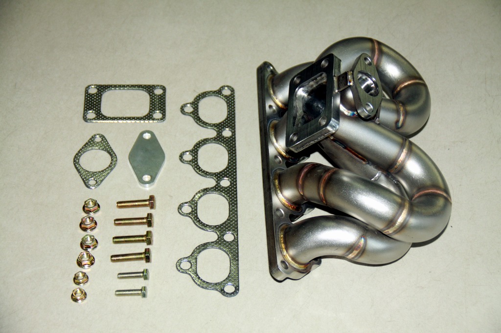 HONDA CIVIC DEL SOL D15 D16 T3 CAST 3mm THICK RAMHORN TURBO MANIFOLD FORD-SERIES D16