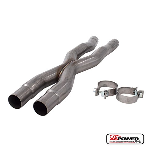2.5" X-Pipe Mid-Pipe Cut and Clamp FOR Ford Mustang GT 15-18 S550 5.0L Coyote V8