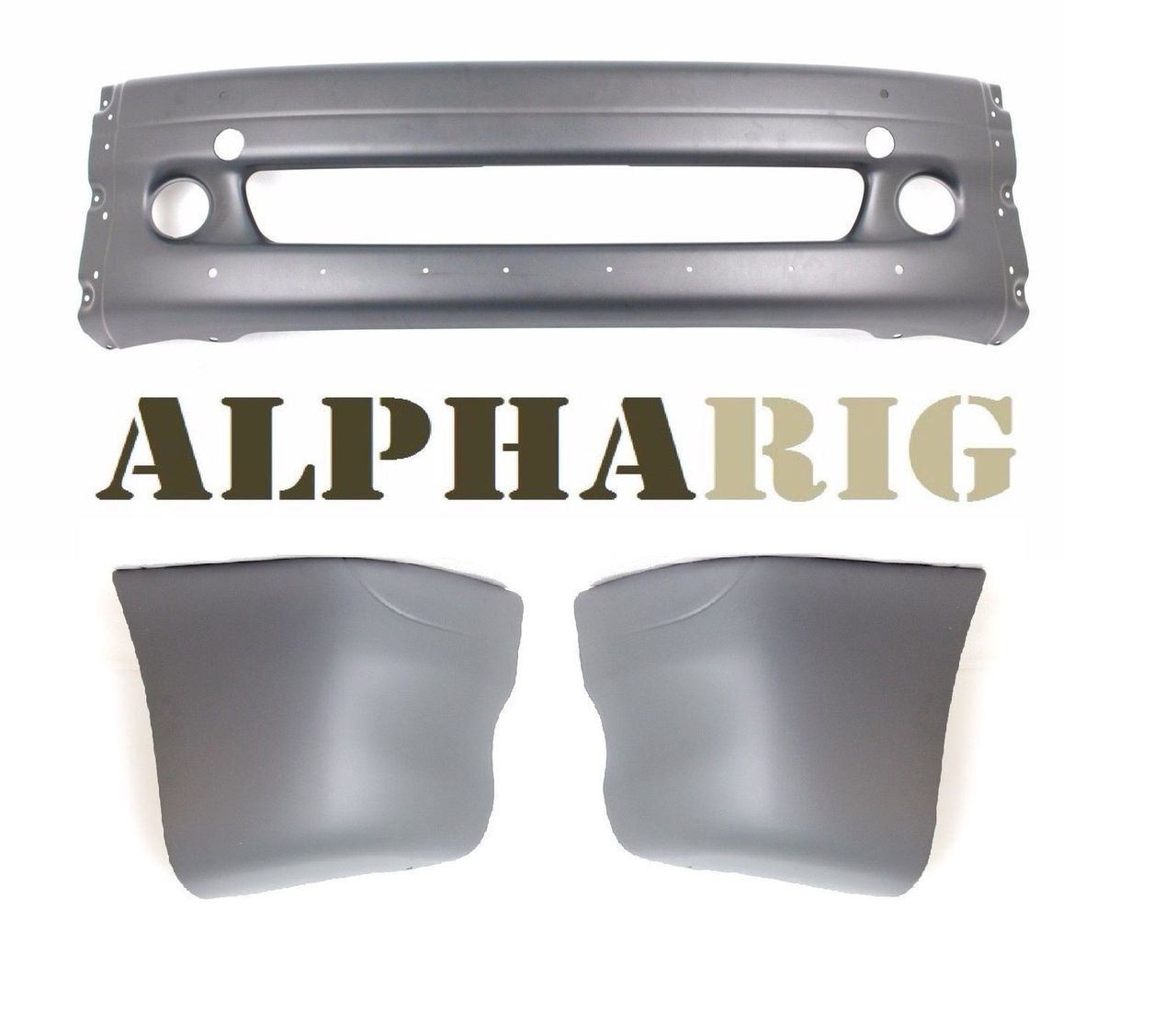 Complete Front bumper Kit 2002 - 2012 Columbia Center 3 pcs Freightliner