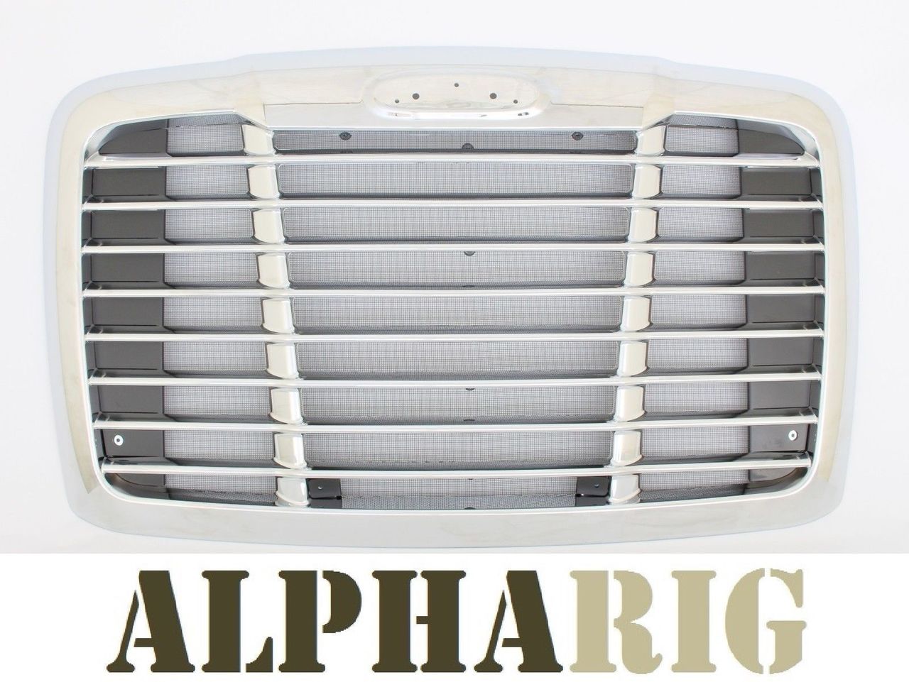 2008 - 2015 Freightliner Cascadia Chrome front Grille with premium bug screen