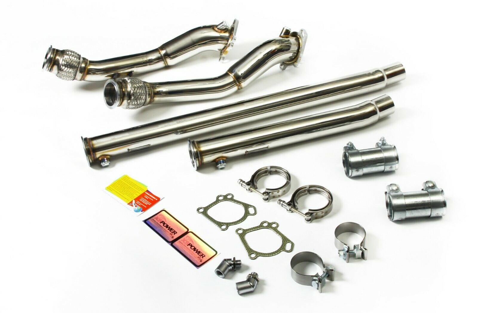 AUDI B5 SSAC XS-POWER V6 BRAIDED FLEX VERSION III 2.7L DOWNPIPES 6SPEED 
