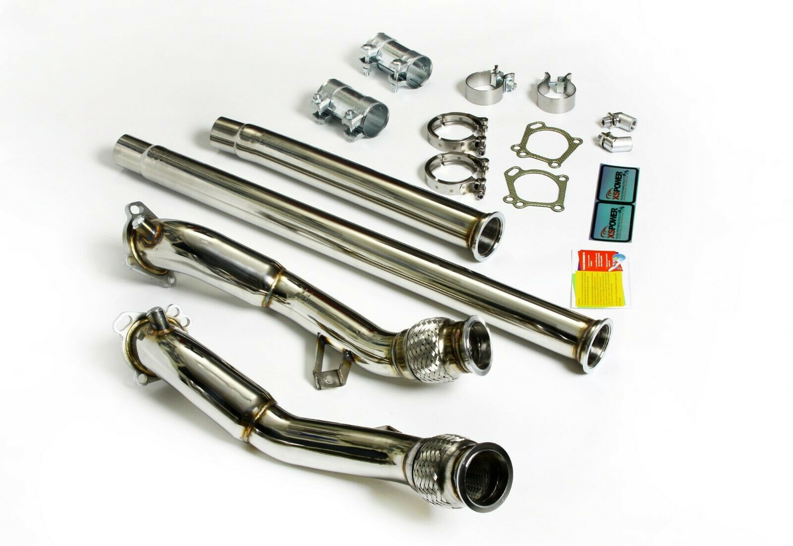 AUDI B5 SSAC XS-POWER V6 BRAIDED FLEX VERSION III 2.7L DOWNPIPES 6SPEED 
