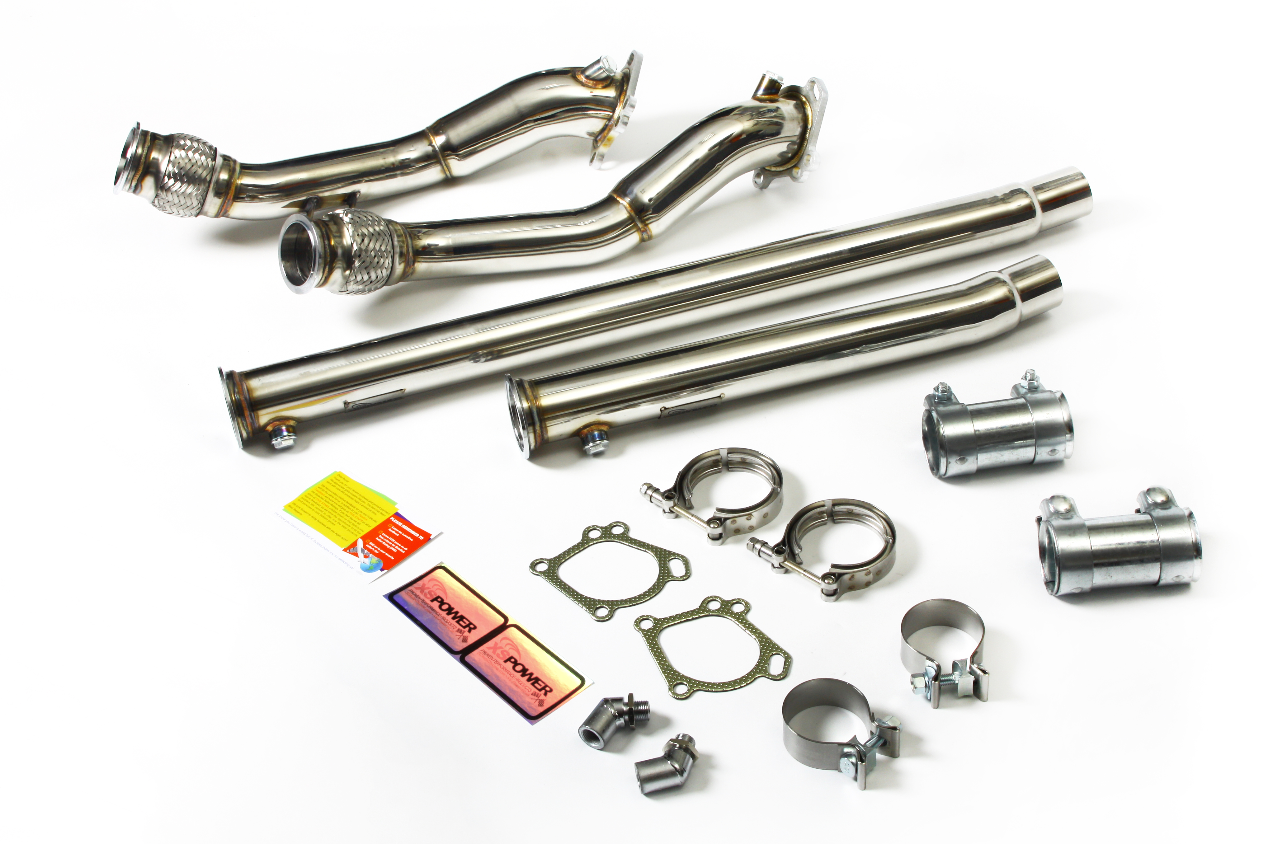 AUDI B5 SSAC XS-POWER V6 BRAIDED FLEX VERSION III 2.7L DOWNPIPES 6SPEED 