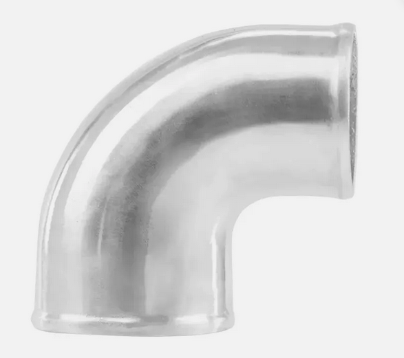 4.0" TO 3.5" Polished Cast Aluminum 90 Degree Reducer Elbow Pipe Tube Turbo