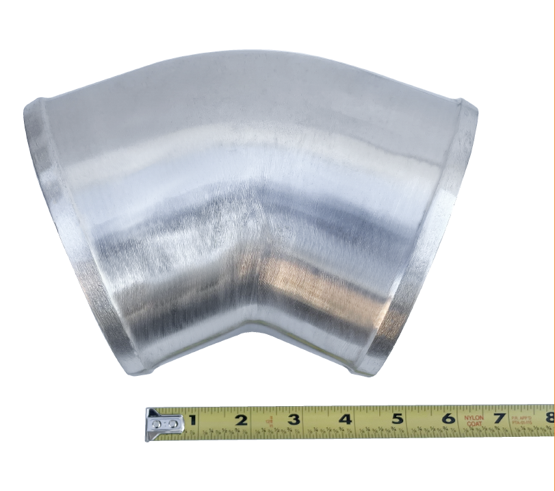 XS-POWER Polished Cast Aluminum 45 Degree 5" OD Elbow Pipe Tube Turbo