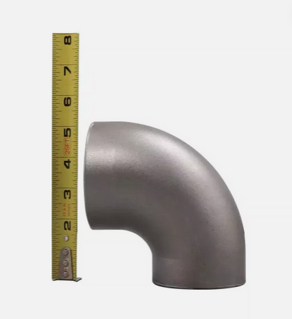 TURBO 3.5"-3" O.D. Cast 304 Stainless Steel 90 Degree Reducer Elbow Pipe Tube