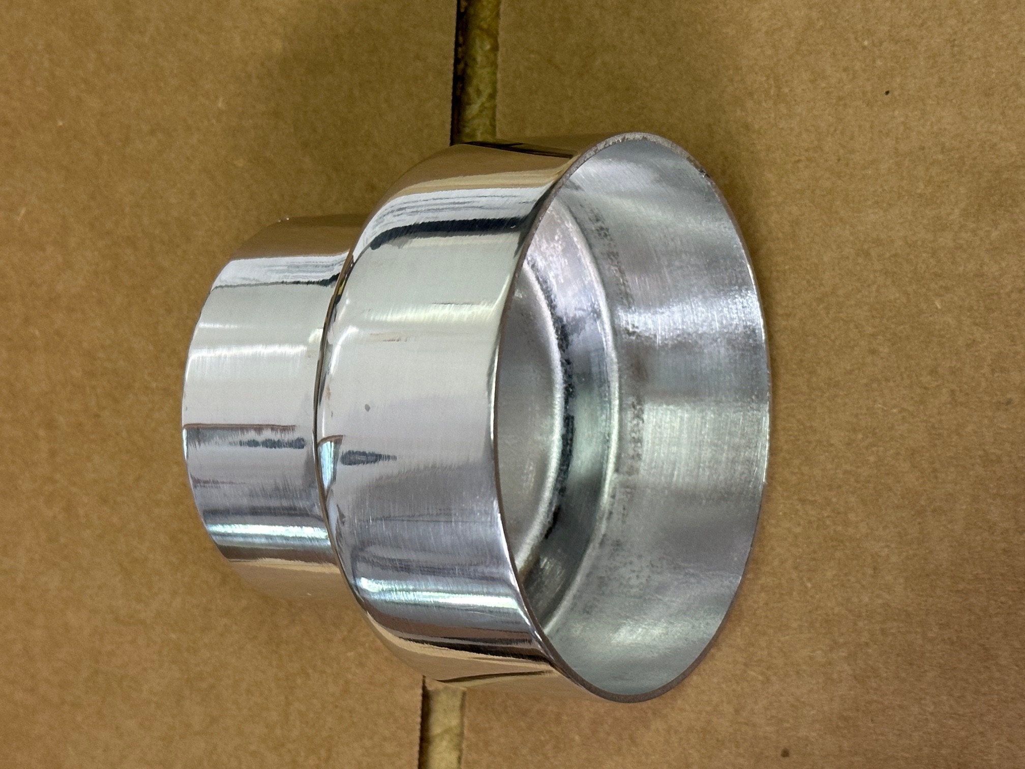 XS-POWER 4" to 3" weld-on aluminum reducer pipe with 2mm thick construction, 3-inch length, lightweight aluminum design for custom turbocharger, intercooler, intake, exhaust, and fabrication projects.