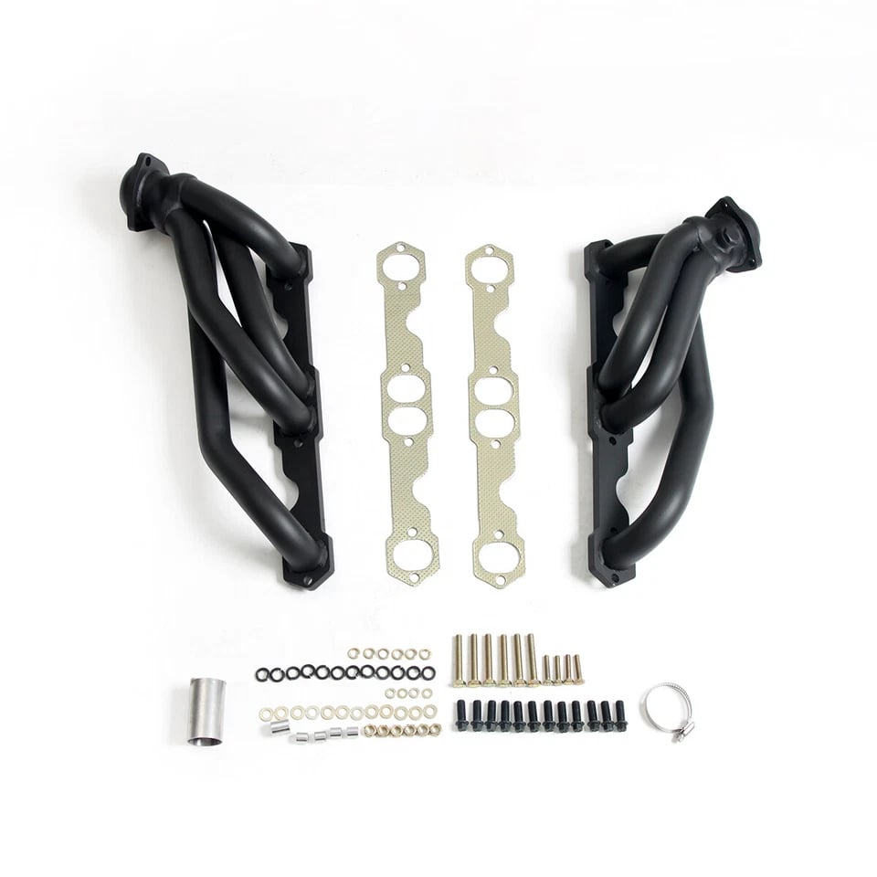 Shorty Headers for Chevy GMC 88-95 C1500 K1500 305 350 5.0L 5.7L V8 Black Paint