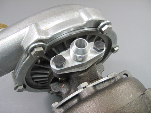 Turbo Oil Drain Flange, Billet Aluminum CNC Made, AN10