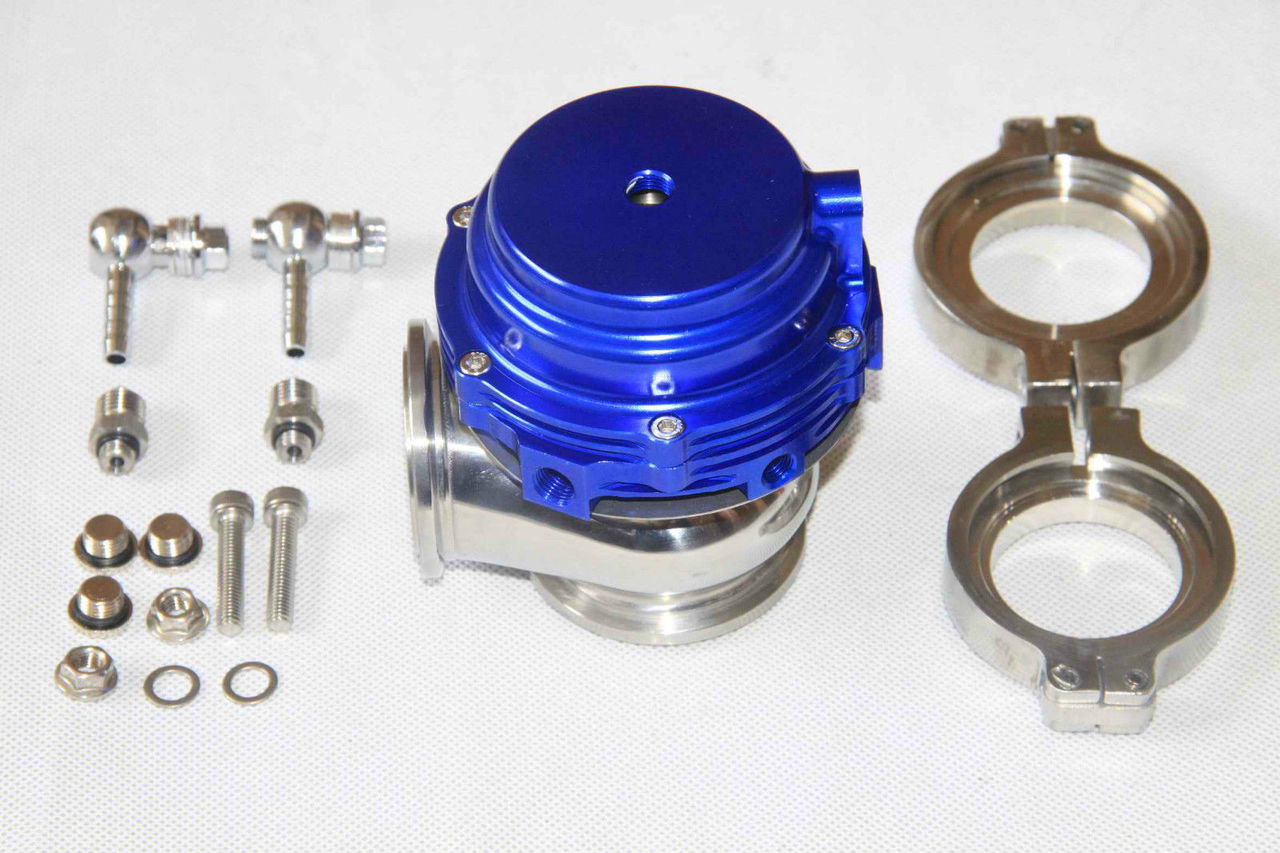 BLUE 44mm V-Band External WATER COOLED Turbo Wastegate