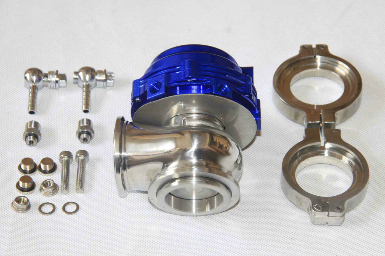 BLUE 44mm V-Band External WATER COOLED Turbo Wastegate