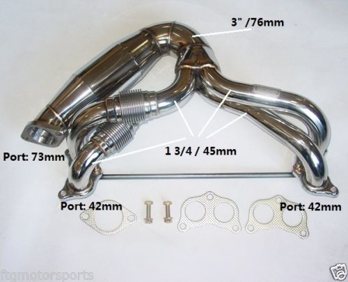 FTG/ XS-POWER Scion FRS FT86 GT86 Subaru BRZ 4-2-1 Header EL SPUN HIGH FLOW CAT