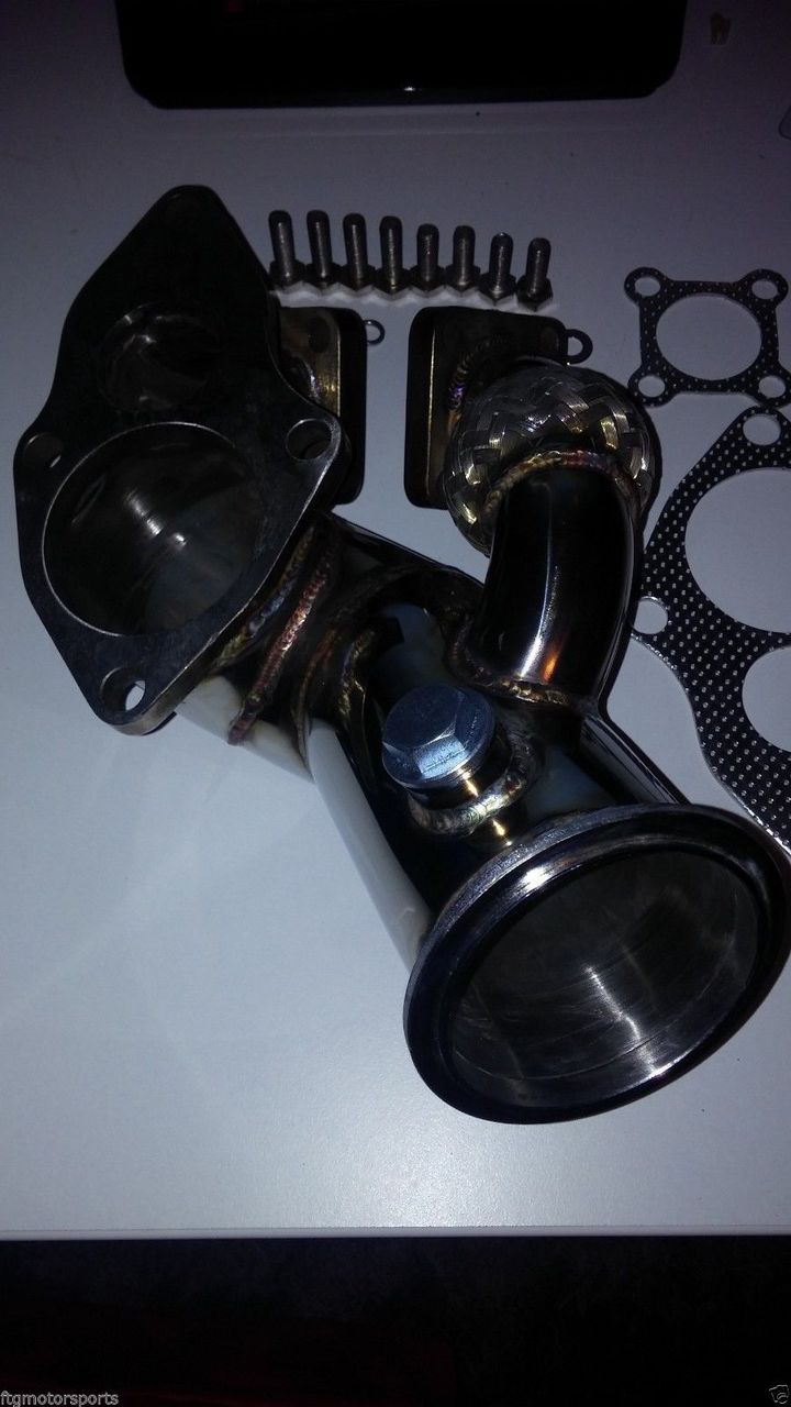 95-99 Eclipse 2G DSM WITH 46MM WG O2 Housing Dump Pipe 4G63 3" v band downpipe