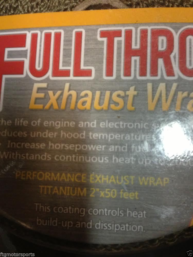 BRAND NEW DIE010127 THROTTLE 50' x 2" TITANIUM WRAP FOR HEADERS EXHAUST PIPES
