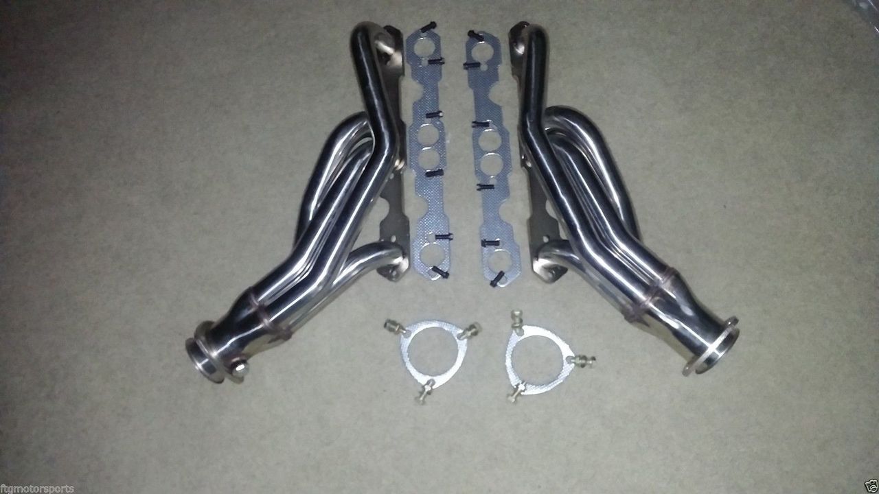 SBC Chevy 88-95 Truck Headers SS Heavy Duty 350 C/K 1500 Pickup w/gaskets