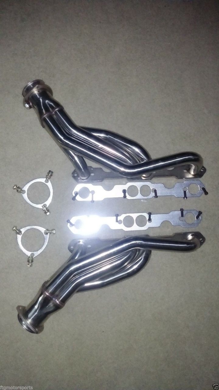 SBC Chevy 88-95 Truck Headers SS Heavy Duty 350 C/K 1500 Pickup w/gaskets
