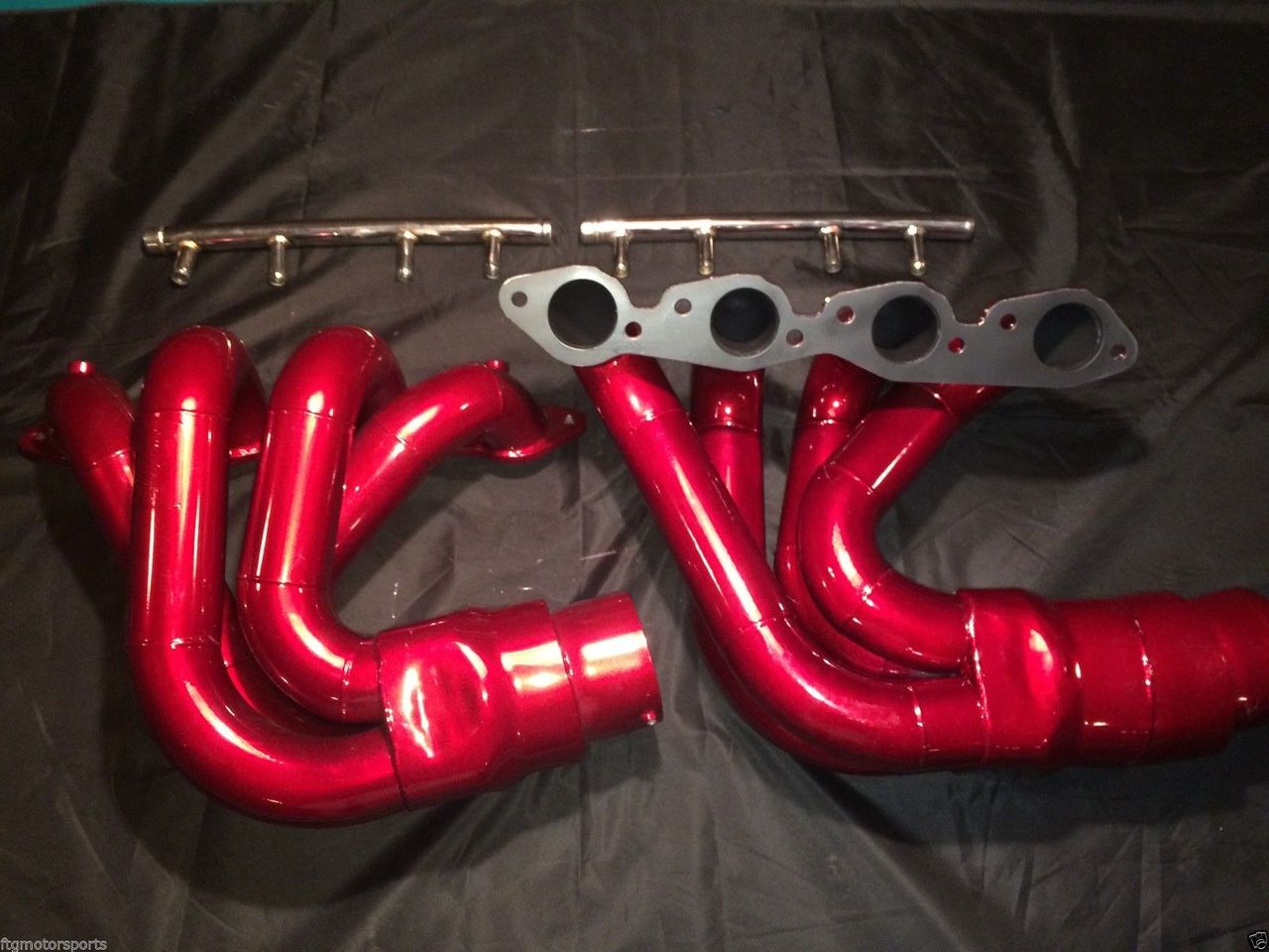 Ceramic Coated DOUBLE WALLED STAINLESS BBC JET BOAT Blower Headers MERC CRUISER