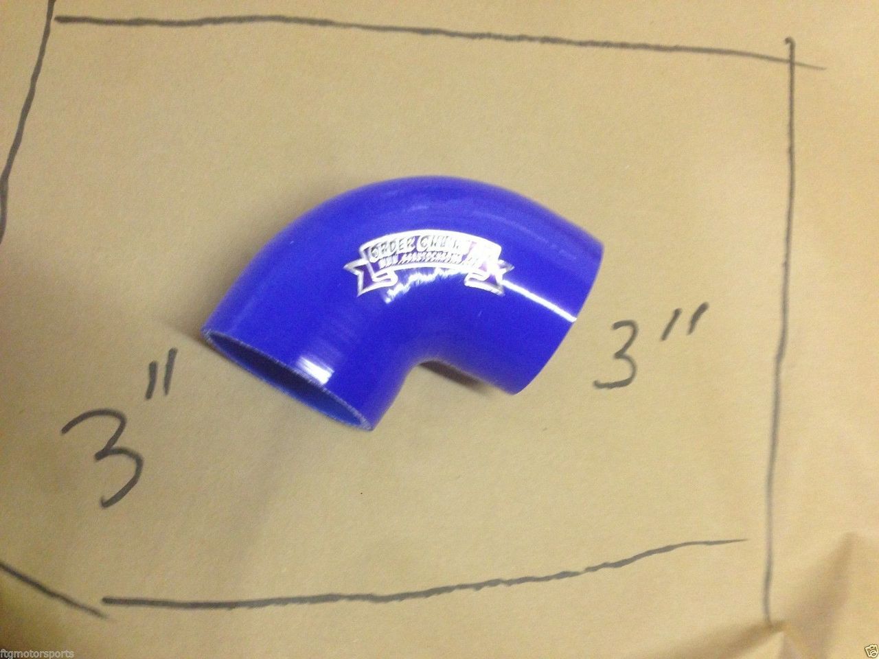 3  in  TO 3 in  90 degree BLUE RUBBER COUPLER HOSE