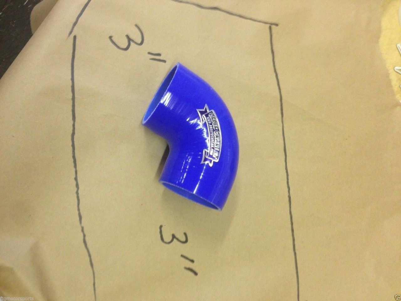 3  in  TO 3 in  90 degree BLUE RUBBER COUPLER HOSE