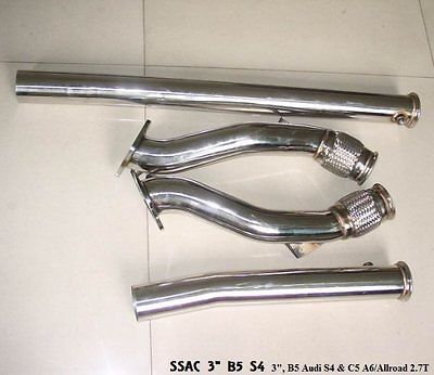 *NEW* AUDI S4 A6 ALLROAD 2.7 - TRUE 3 inch DOWNPIPES V BAND 6MT