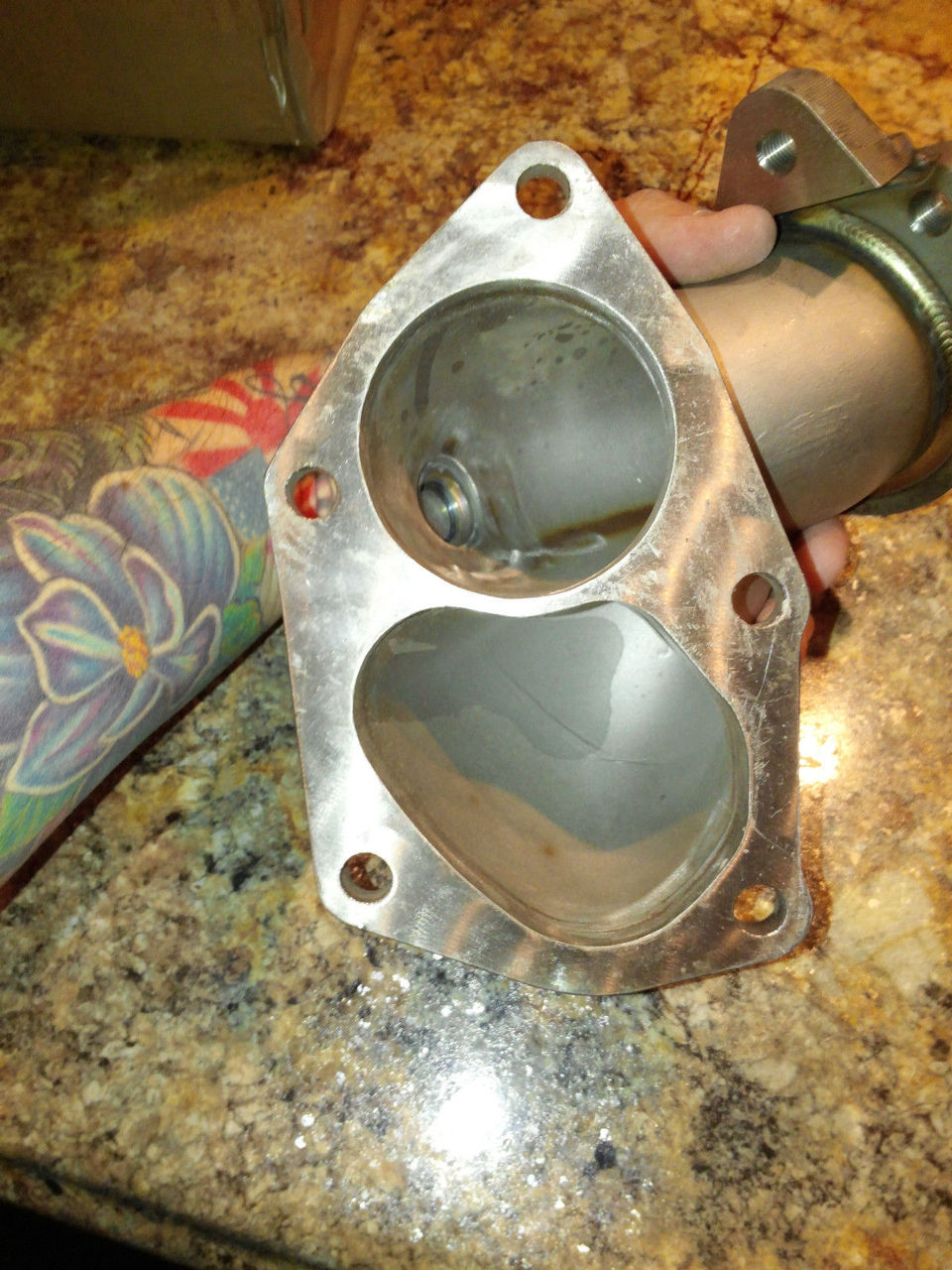 CAST STAINLESS STEEL TURBO ELBOW DUMP DOWMPIPE 03-08 MIT EVO 7/8/9 T517T/T518Z